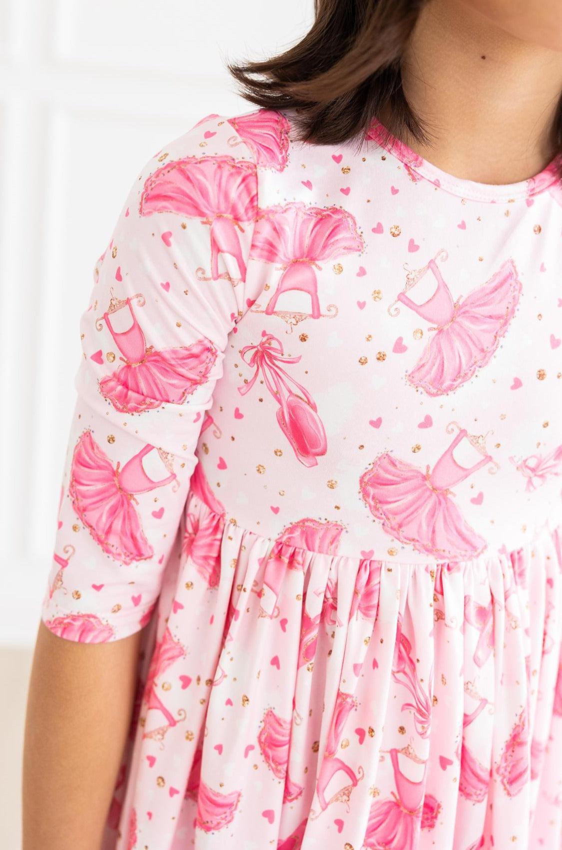 Pirouette 3/4 Sleeve Pocket Twirl Dress - Mila & Rose ®