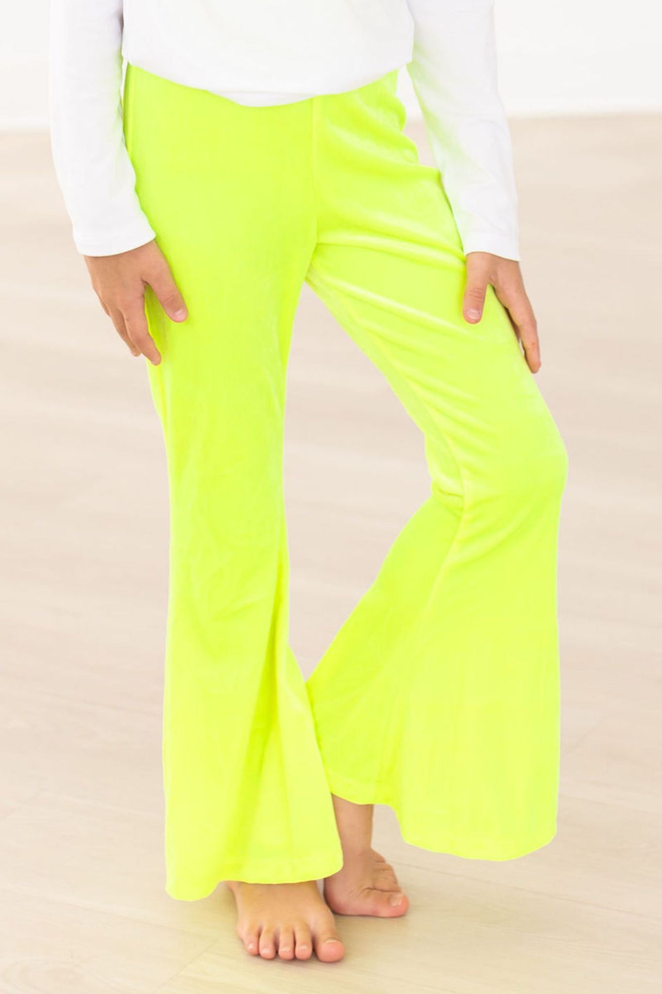 SALE Neon Yellow Velvet Bells