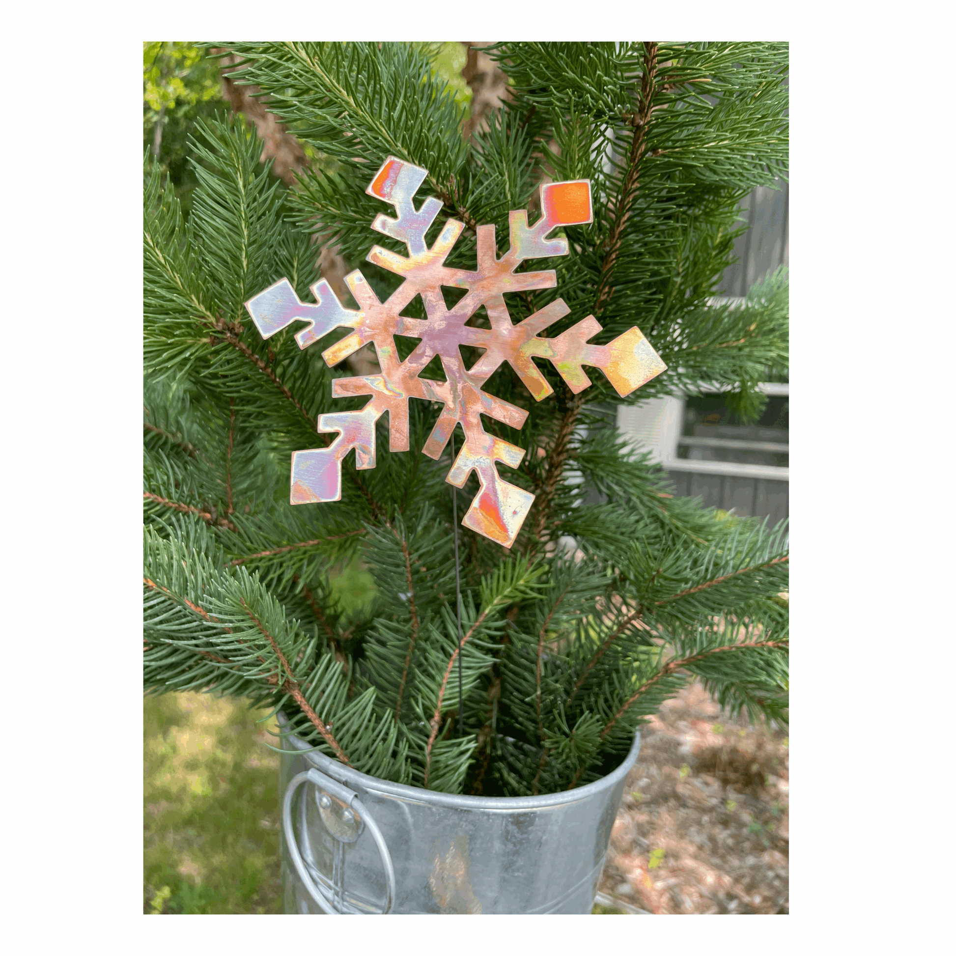 Snowflake Garden Stake - Extra Large - Copper - Clever Goods by Annabelle Noel Designs