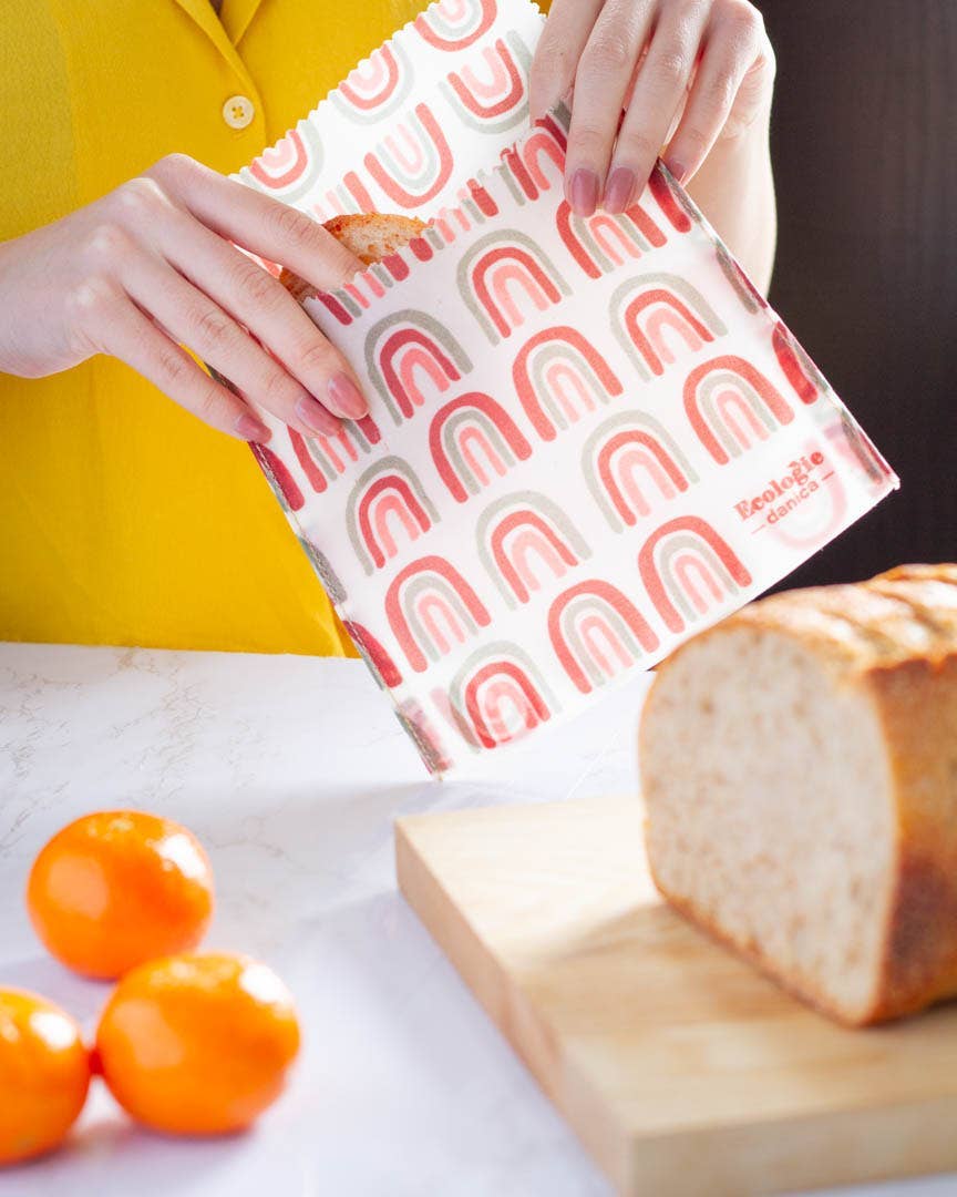 Beeswax Sandwich Bags - Set of 2 - Rainbows