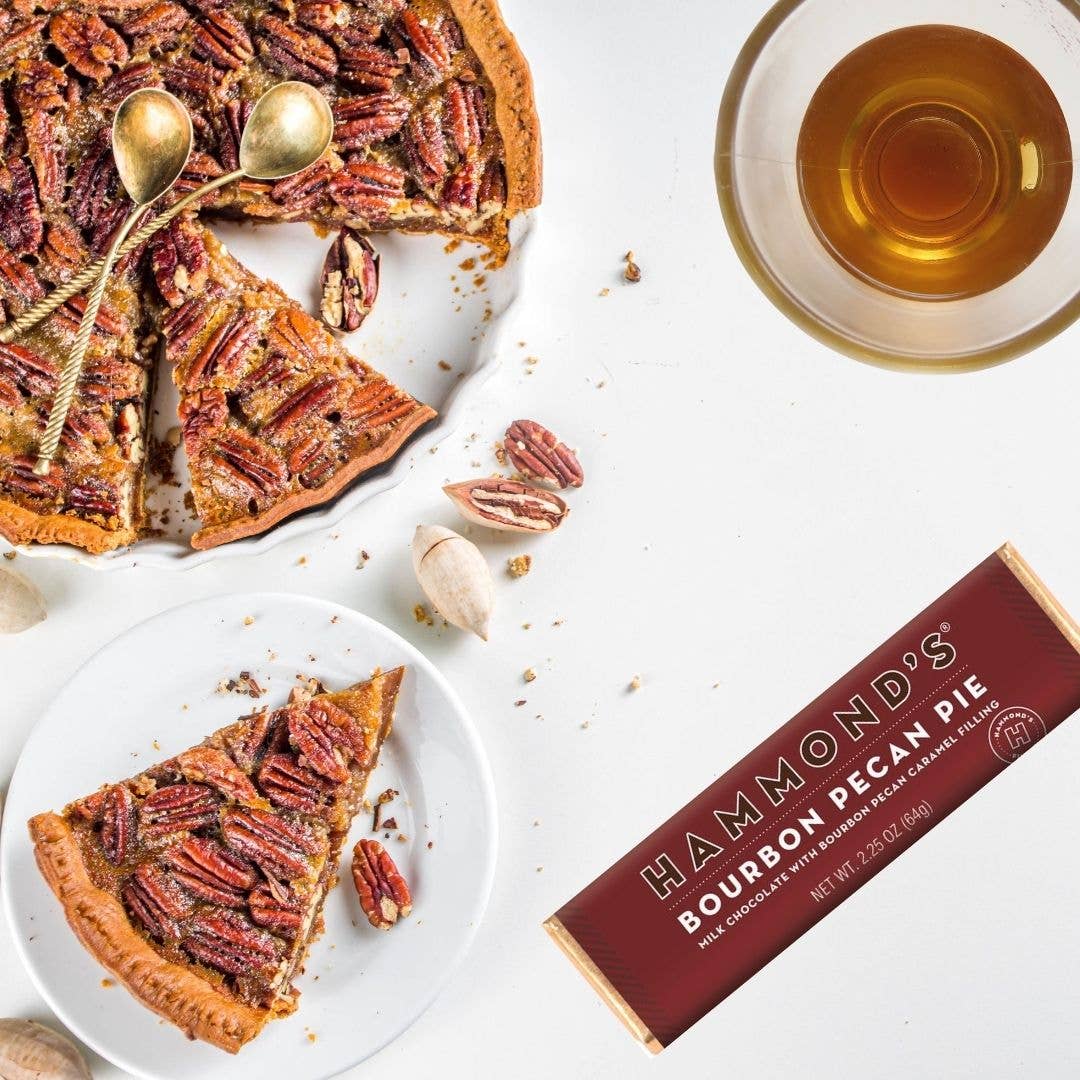 Bourbon Pecan Pie - Milk Chocolate Candy Bar - Hammond’s Candies