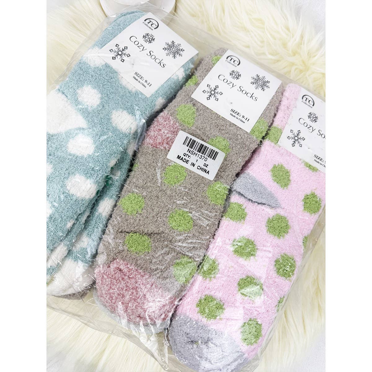 Cozy Soft Spa Polkadot Socks - Love and Repeat
