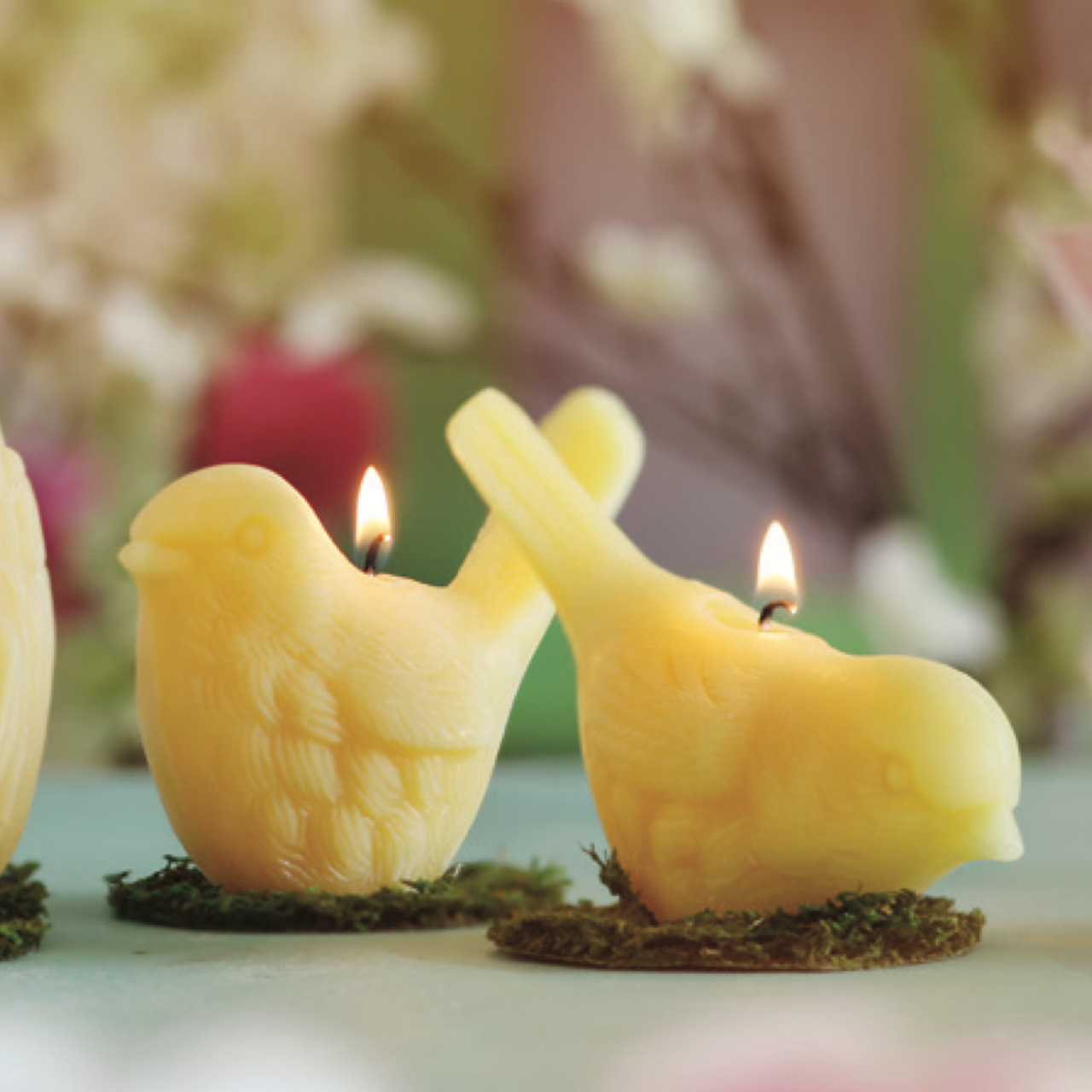 Upright Song Bird Beeswax Candle