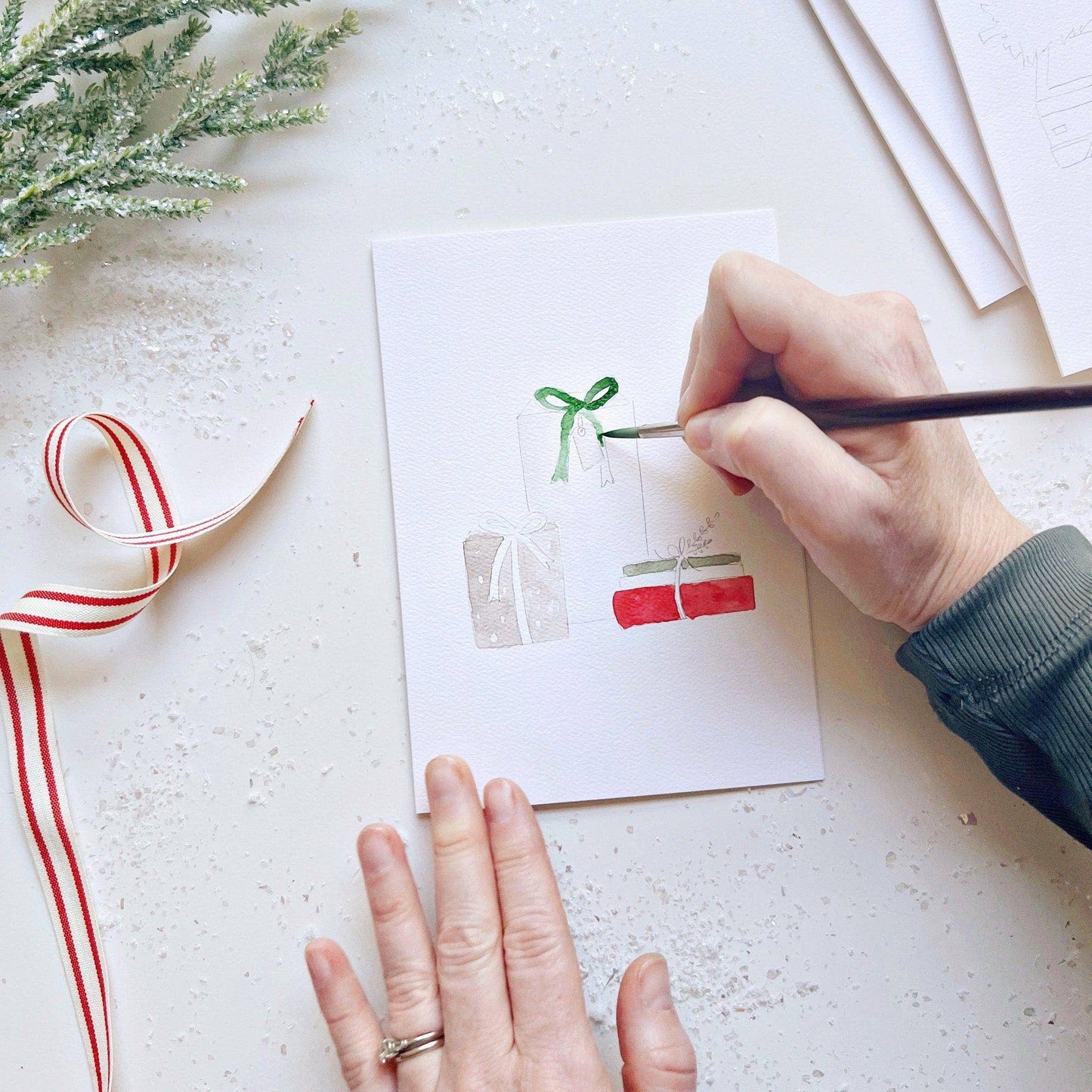 Paintable Notecards - Christmas Cheer