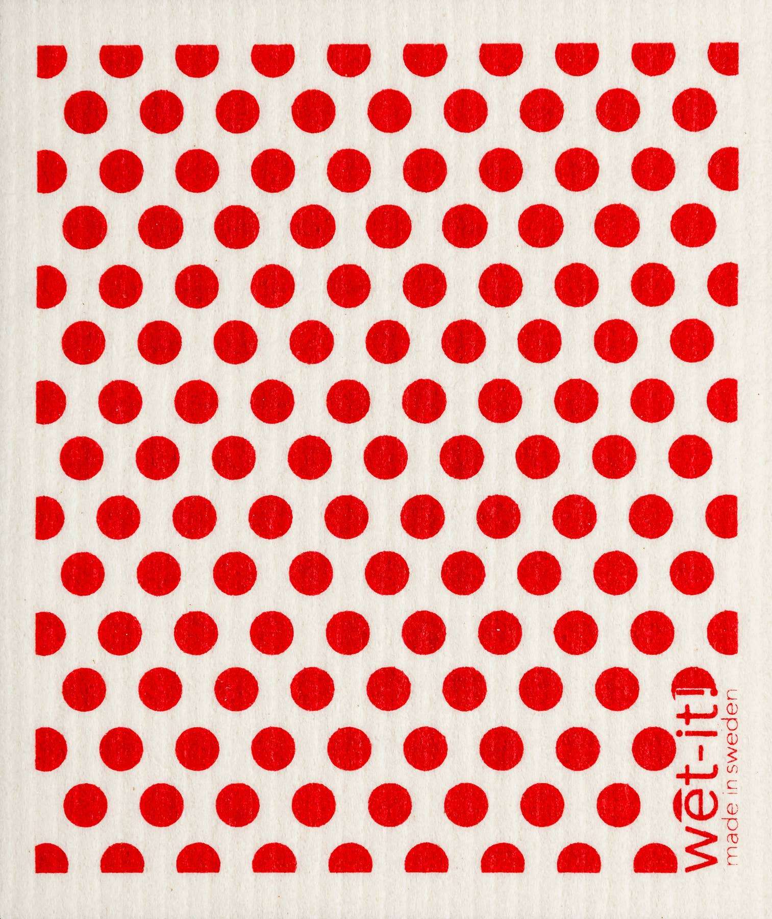 Swedish Dish Cloth - Red Dots - Wet-it!