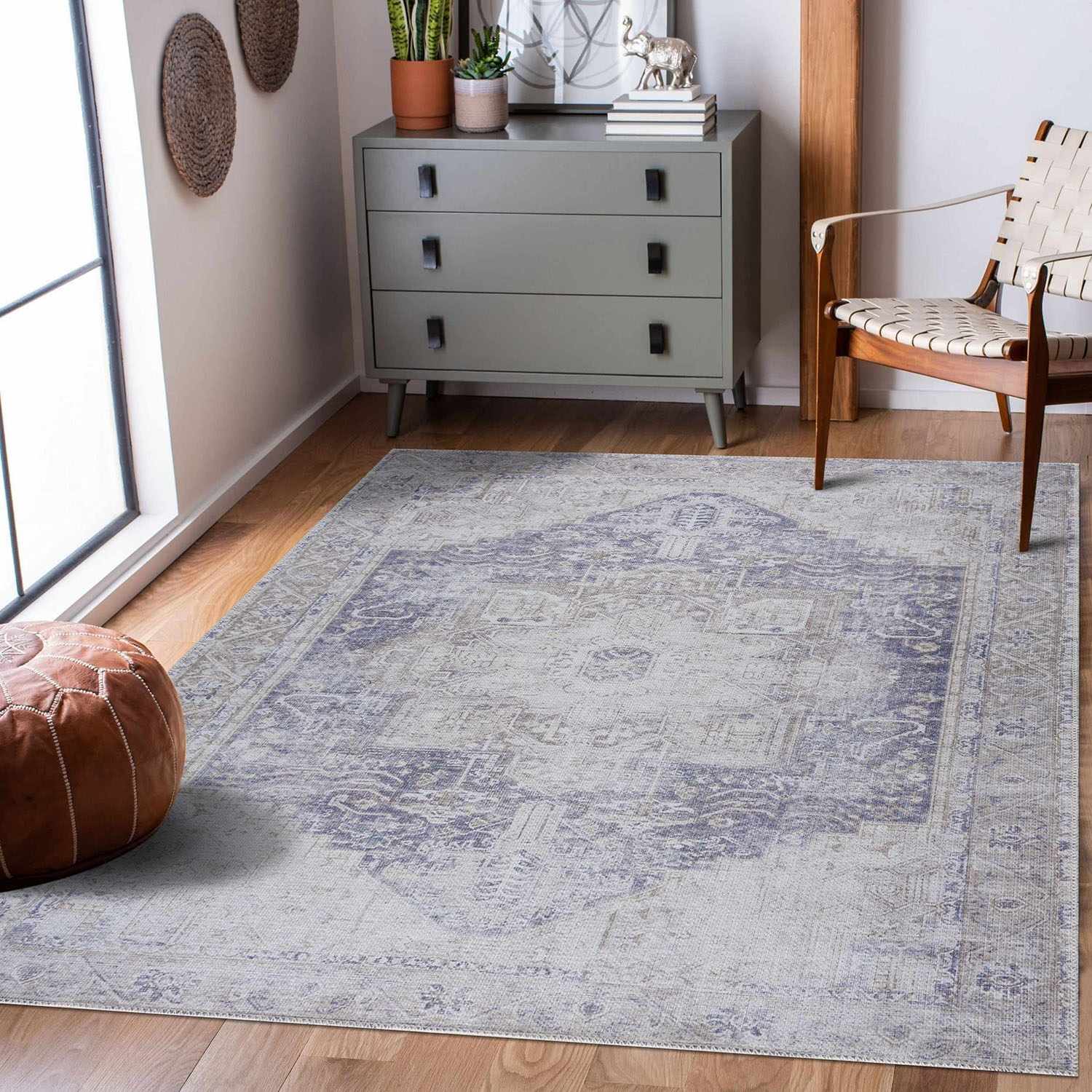 Olive Rosman Washable Area Rug - Clearance - Boutique Rugs