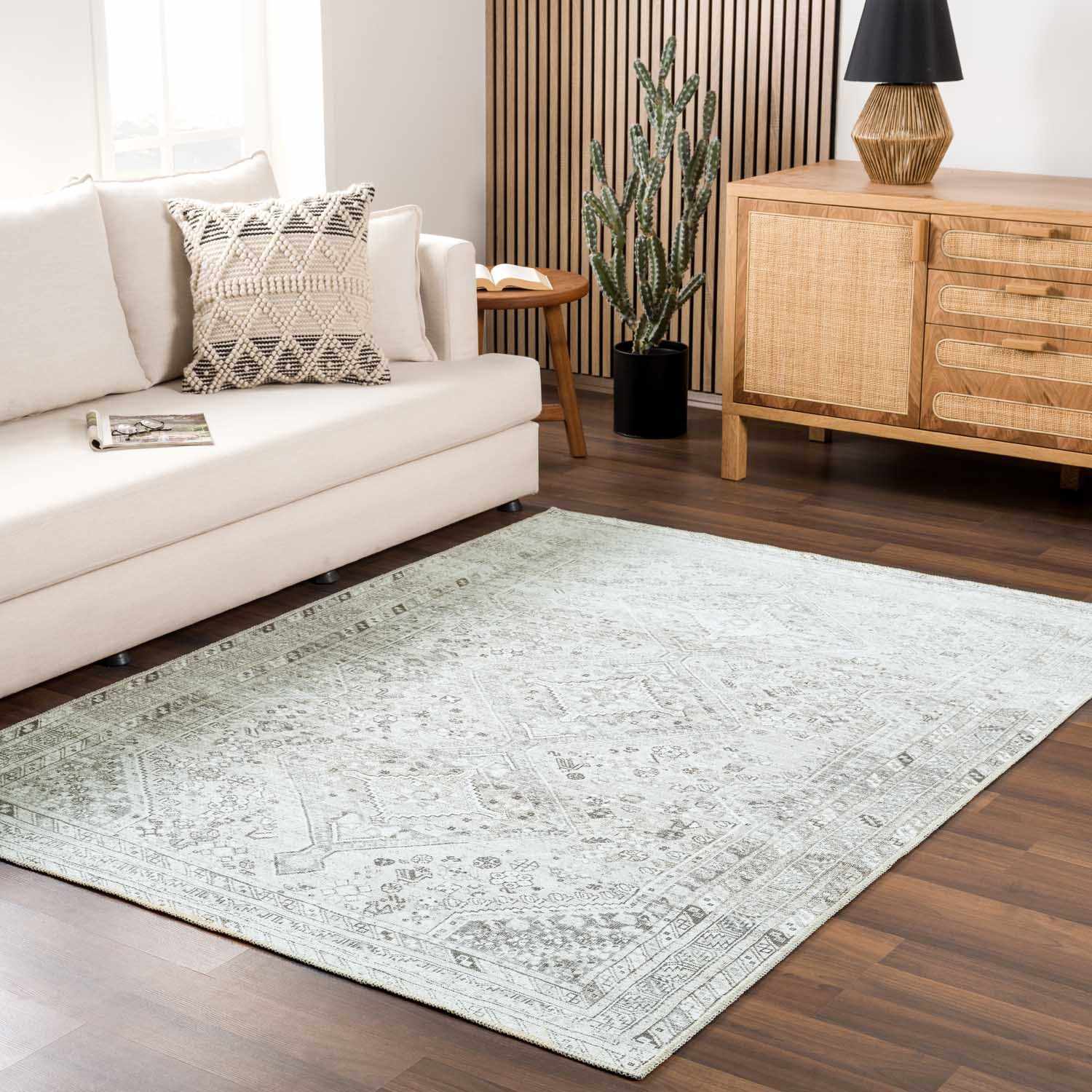 Barny Cream & Sage Washable Rug - Boutique Rugs