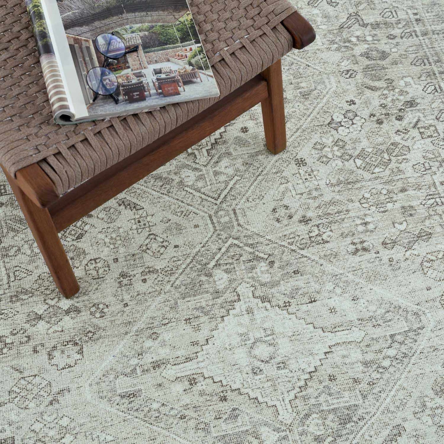 Barny Cream & Sage Washable Rug