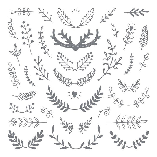 Clear Stamp - Antler & Branches - 12x12 - Amy Howard At Home