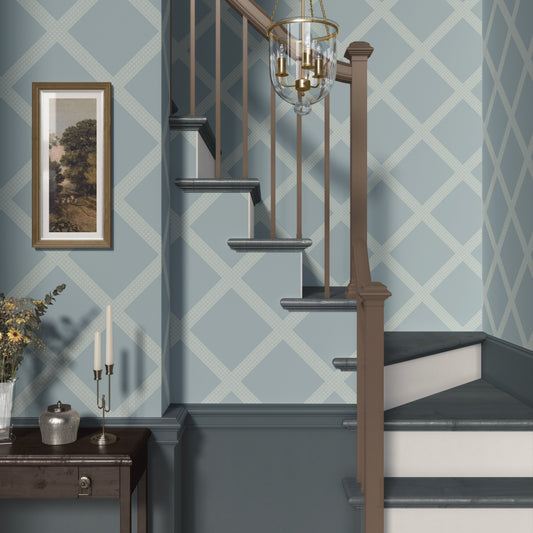 Annie Diamond Plaid Wallpaper by Ali Anni - Loomwell Home Goods