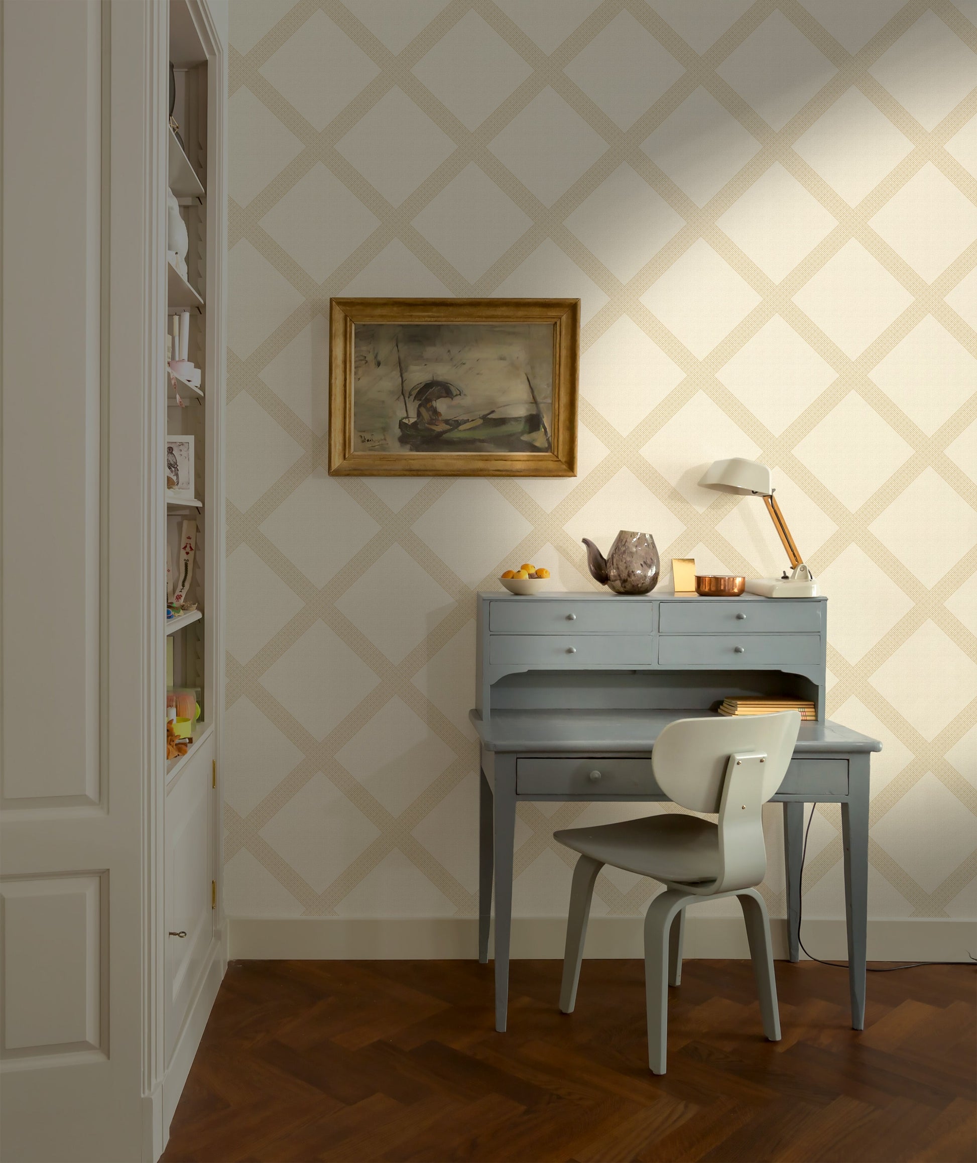 Annie Diamond Plaid Wallpaper by Ali Anni - Loomwell Home Goods