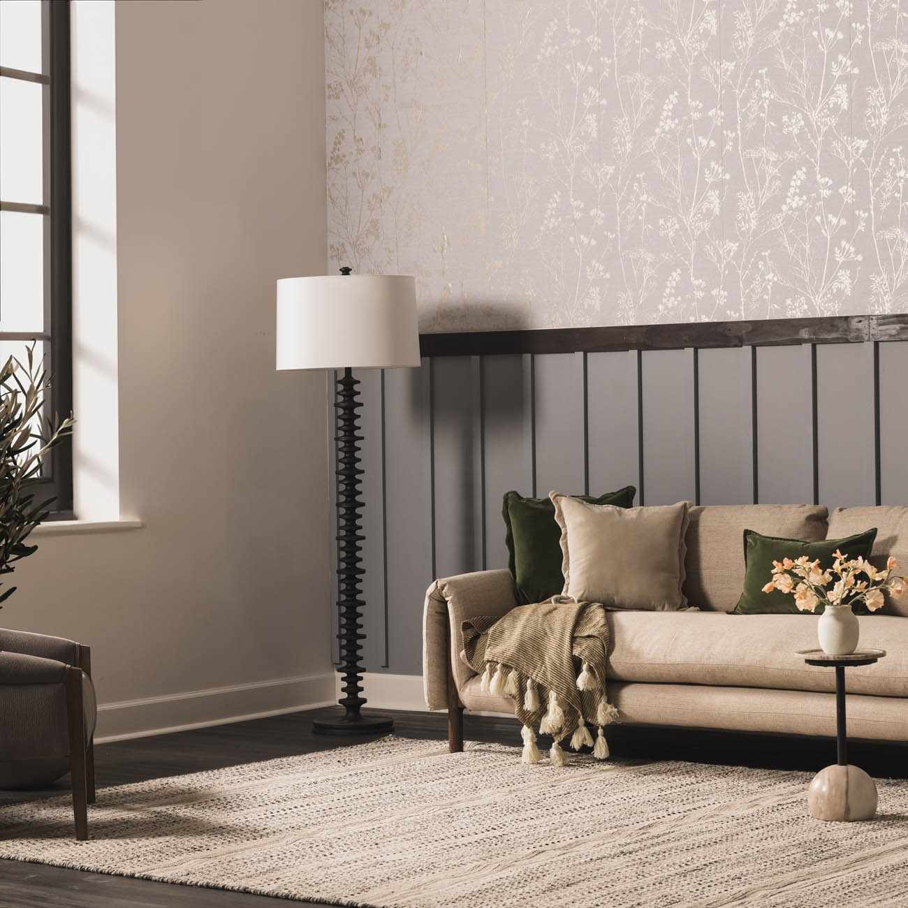 Gray Stripe Wool Area Rug - Boutique Rugs