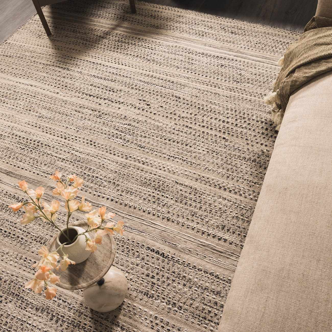 Gray Stripe Wool Area Rug - Boutique Rugs