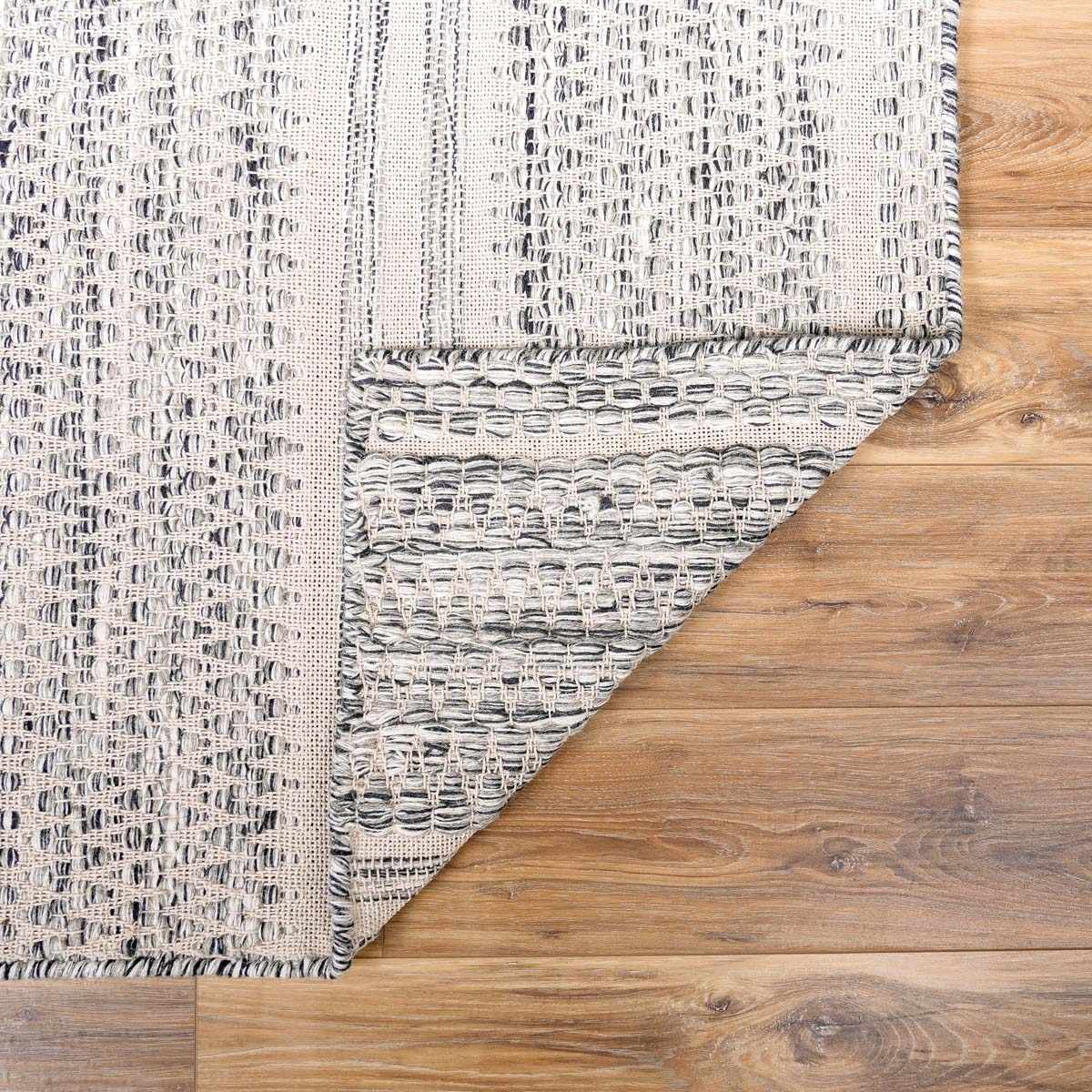 Gray Stripe Wool Area Rug - Boutique Rugs