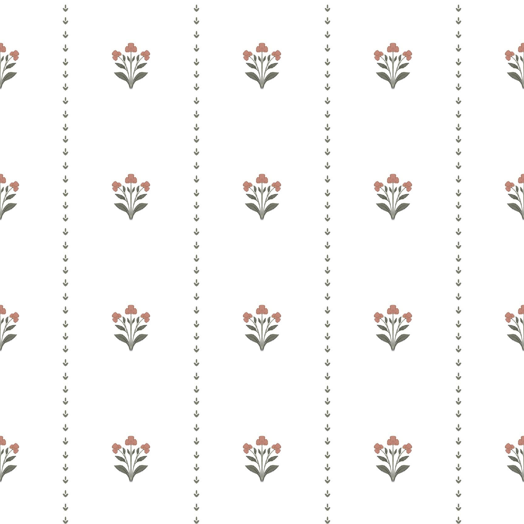 Adell Wallpaper by Megan Lindsey Illustration - Sample 1 foot by 1 foot / Pink - Loomwell Home Goods