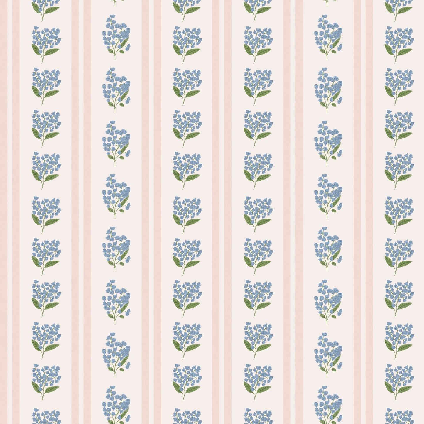 Annalise Floral Stripe Wallpaper by Ashton Elizabeth - Sample 1 foot by 1 foot / Pink - Loomwell Home Goods