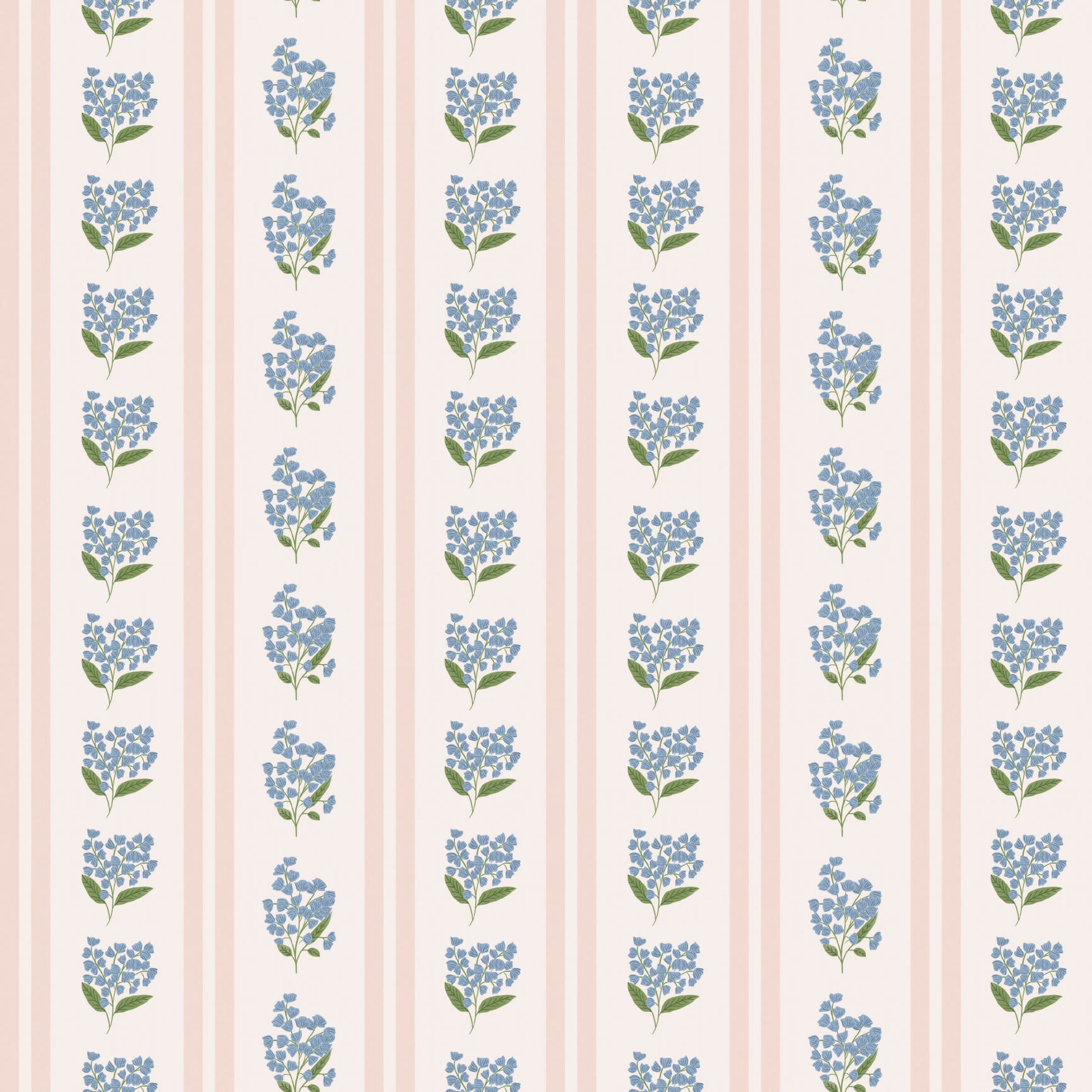 Annalise Floral Stripe Wallpaper by Ashton Elizabeth - Sample 1 foot by 1 foot / Pink - Loomwell Home Goods