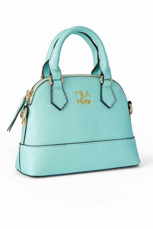 Aqua Glitter Girl’s Crossbody Purse - Mila & Rose ®