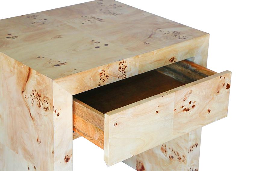 Table d'appoint en bois de ronce Chloe 