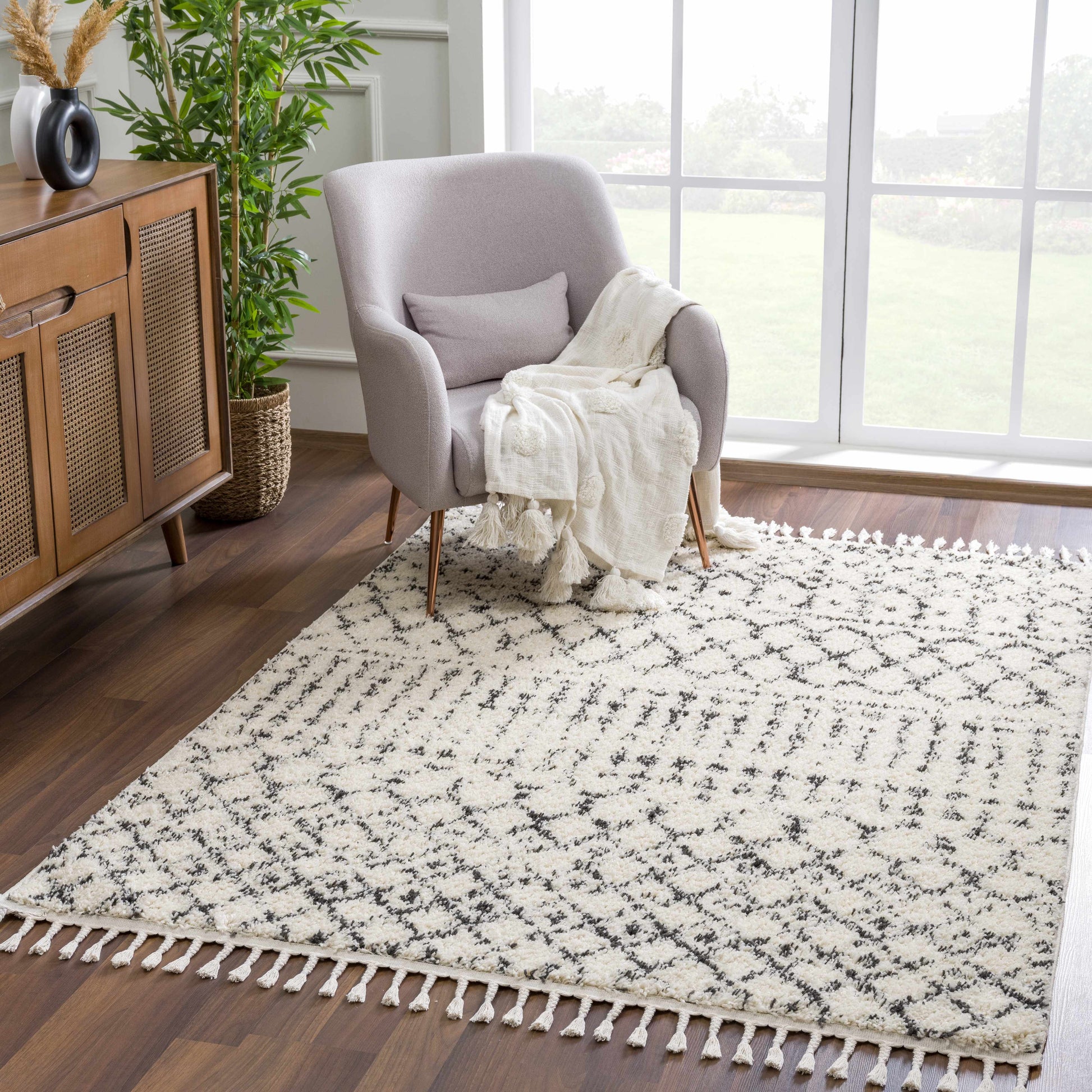 Kibureau Cream Barber Shag Rug - Limited Edition - Boutique Rugs