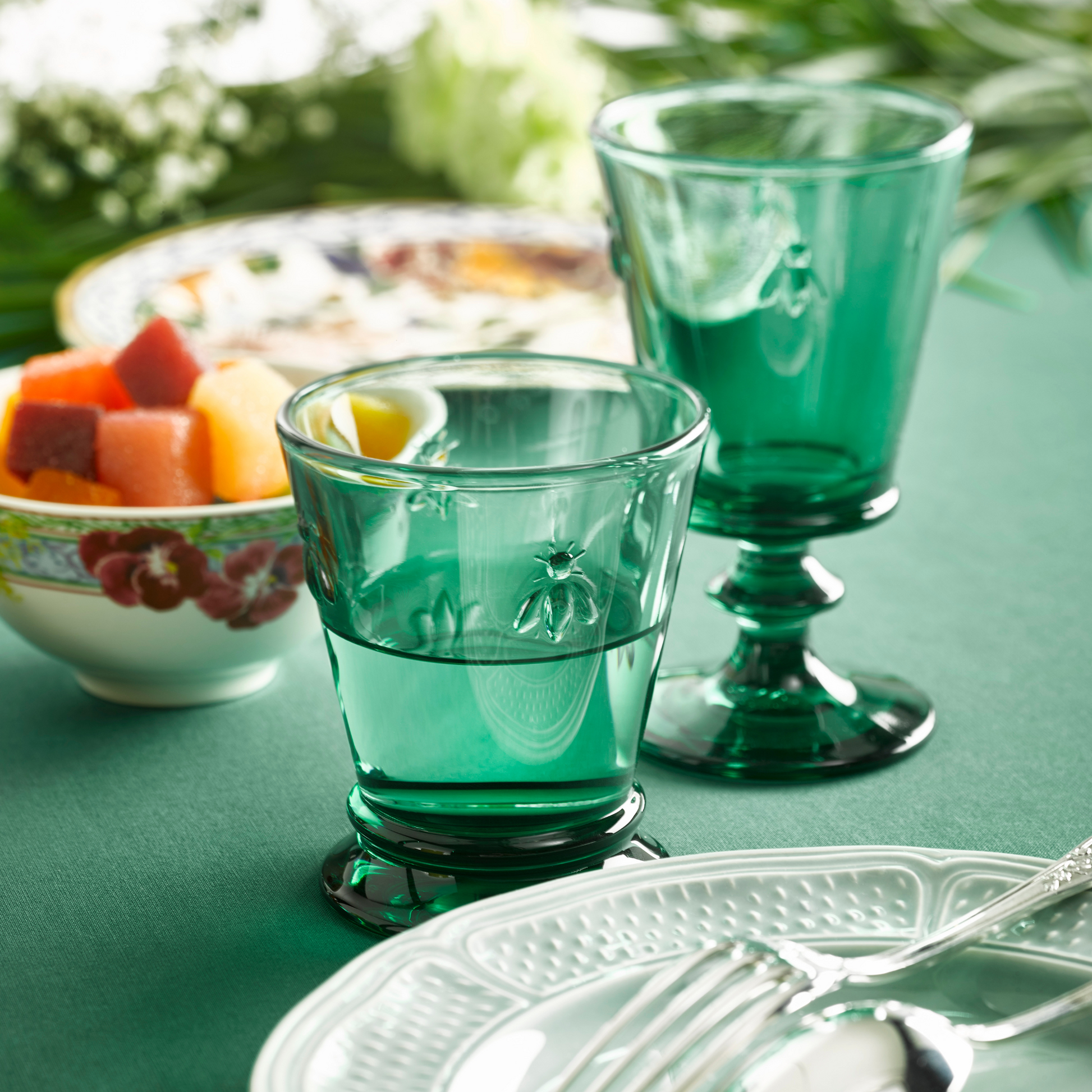 Bee Wine Glass Emerald Green - Set of 6 - La Rochere NA