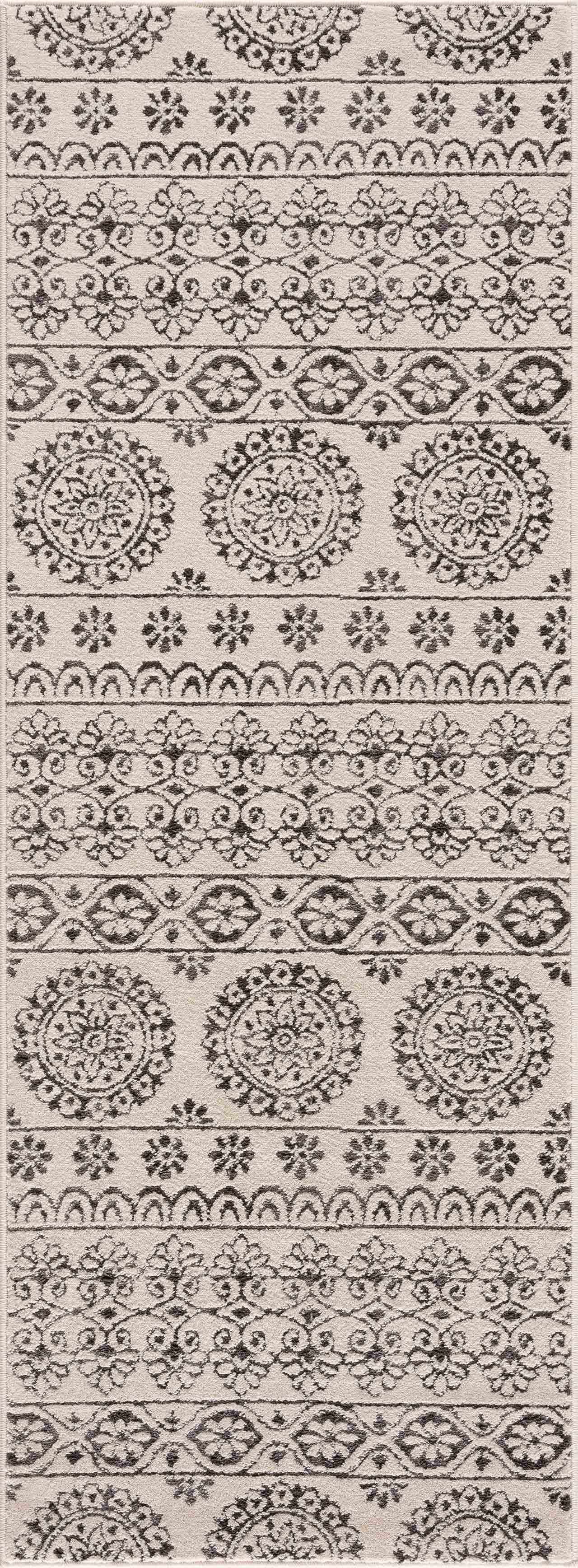 Warroad Black&White All Over Pattern Rug