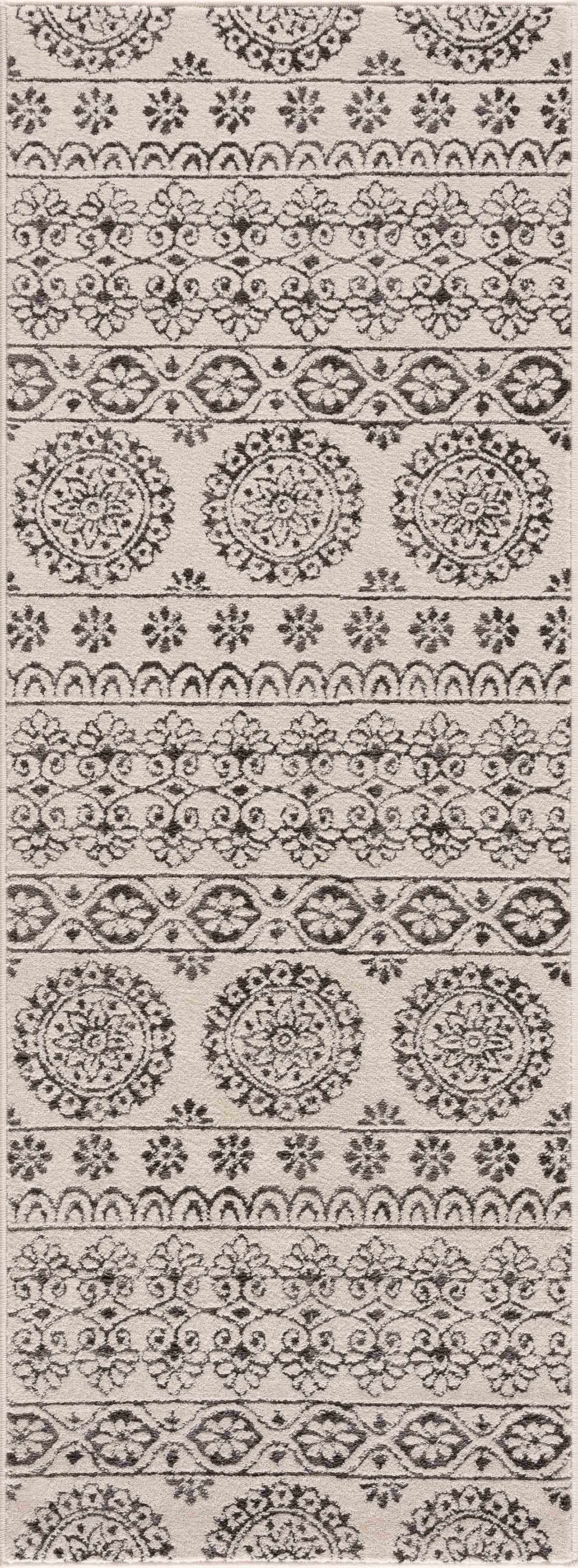 Warroad Black&White All Over Pattern Rug - Boutique Rugs