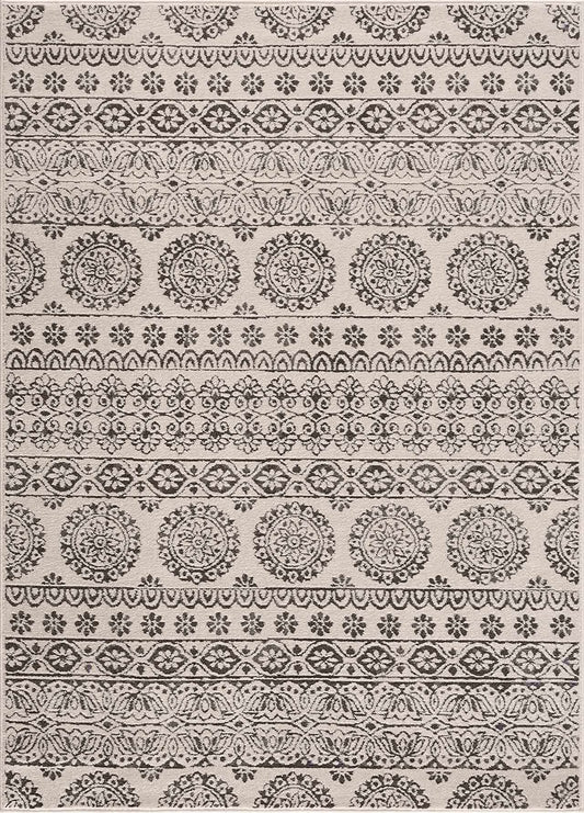 Warroad Black&White All Over Pattern Rug