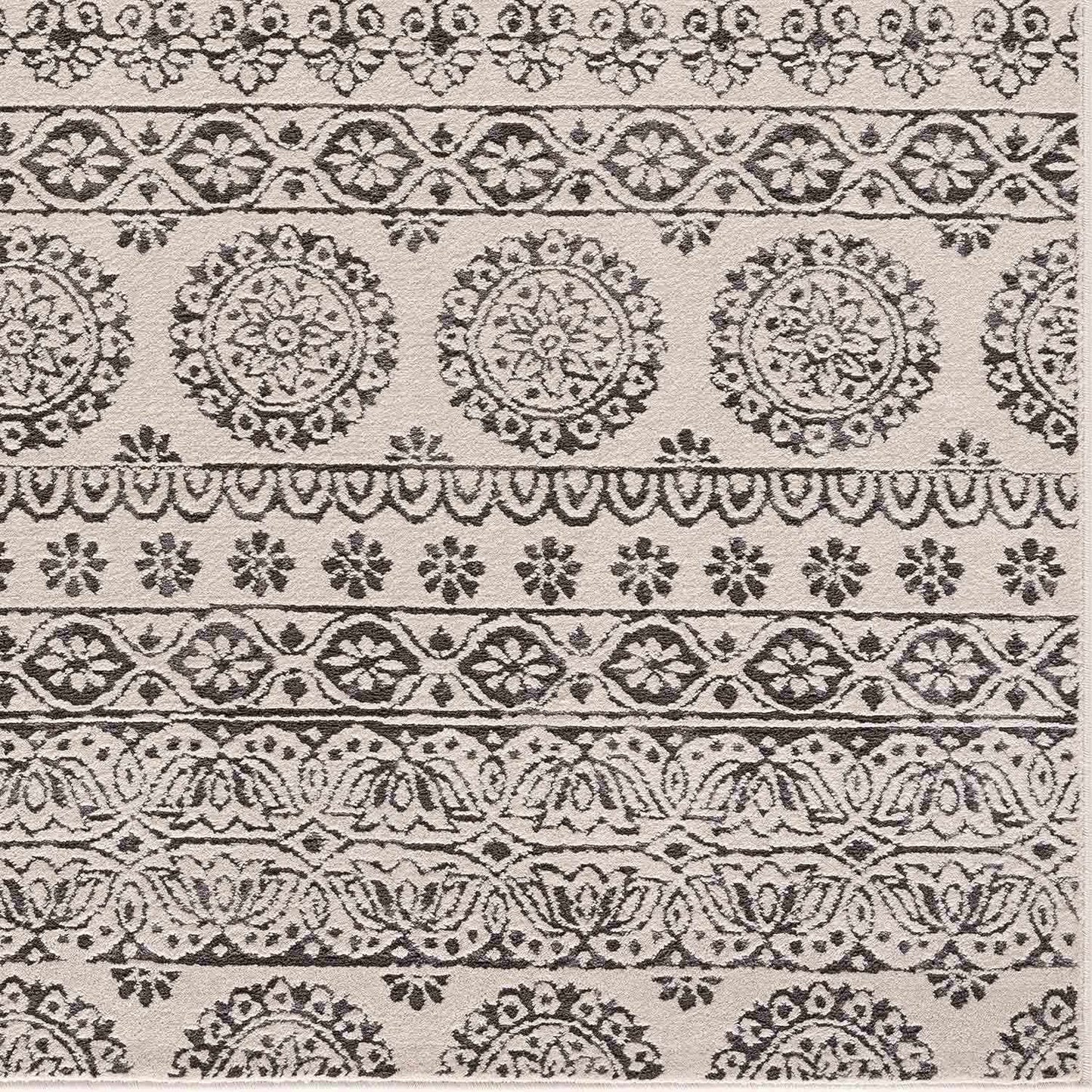 Warroad Black&White All Over Pattern Rug