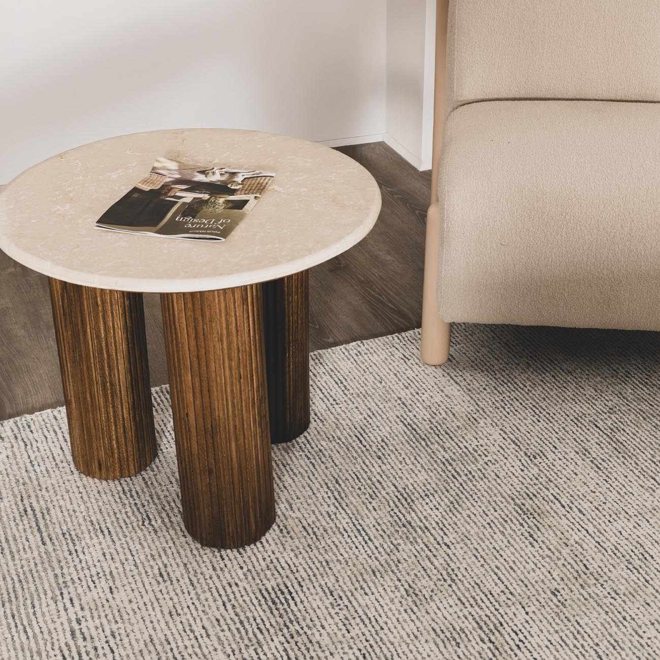 Slate Blue Hand Tufted Wool Blend Rug - Boutique Rugs