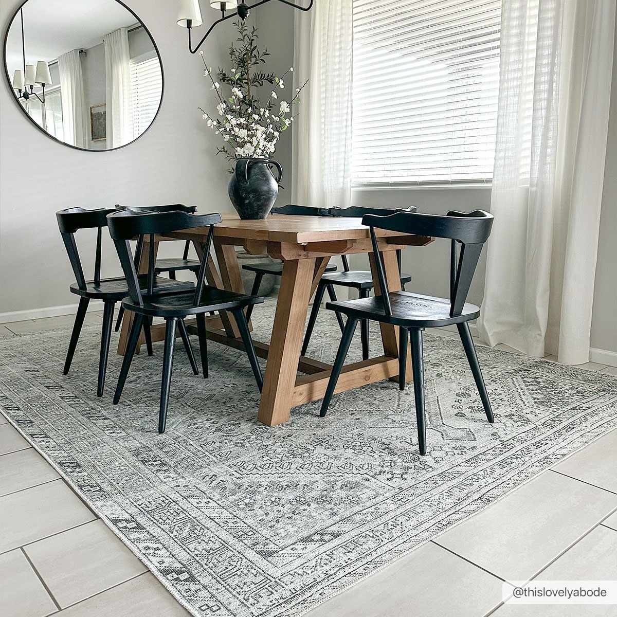 Barny Cream & Sage Washable Rug - Boutique Rugs