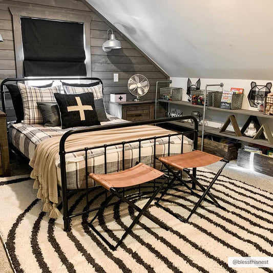 Bauer Plush Black Rainbow Rug - Clearance - Boutique Rugs