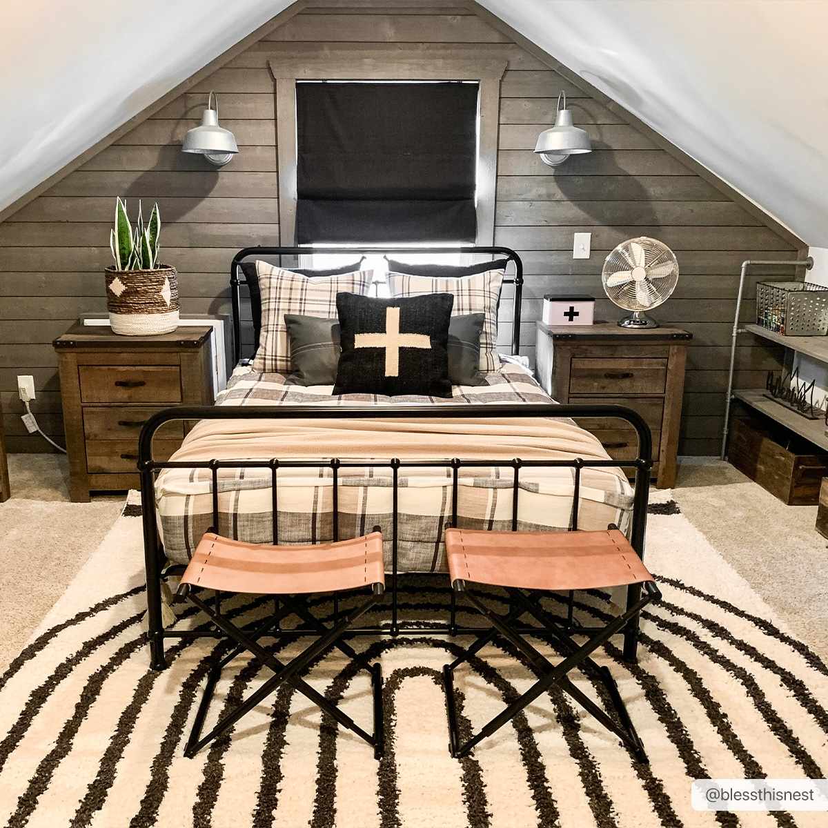 Bauer Plush Black Rainbow Rug - Clearance - Boutique Rugs