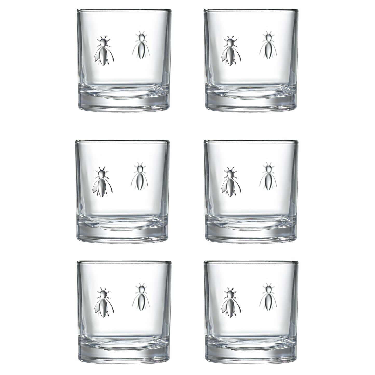 Bee Whiskey Glasses - Set of 4 or 6 - La Rochere NA