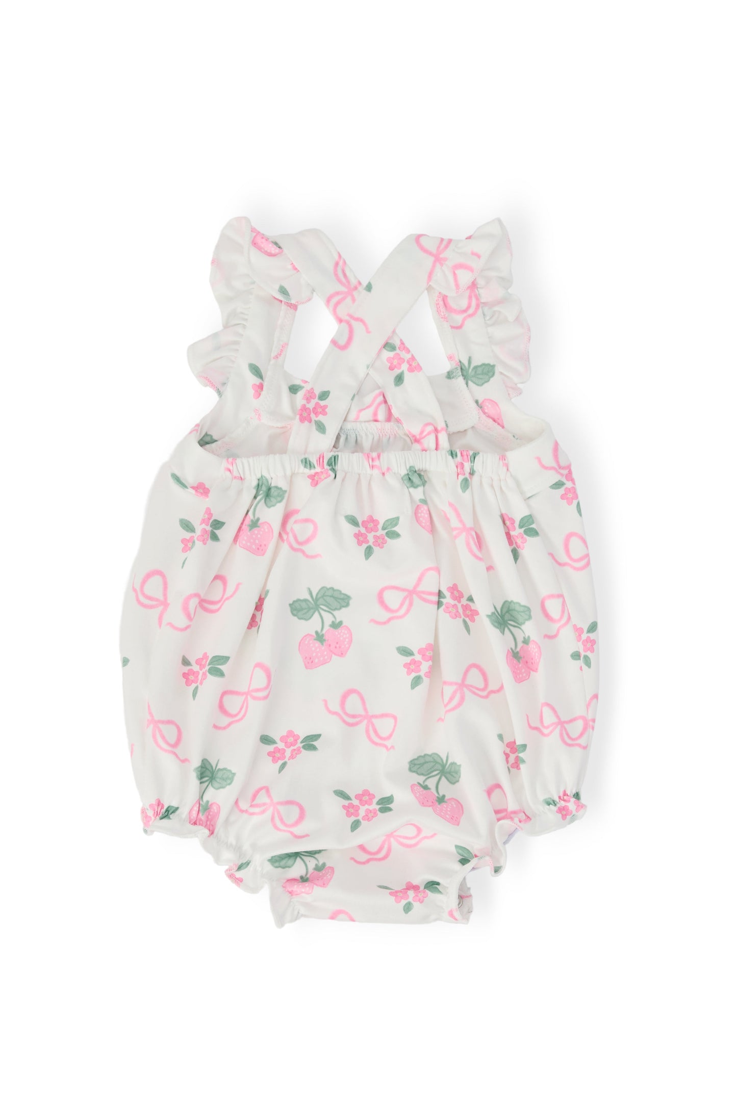 Berries & Bows Ruffle Cross Back Romper Outfit - Mila & Rose ®