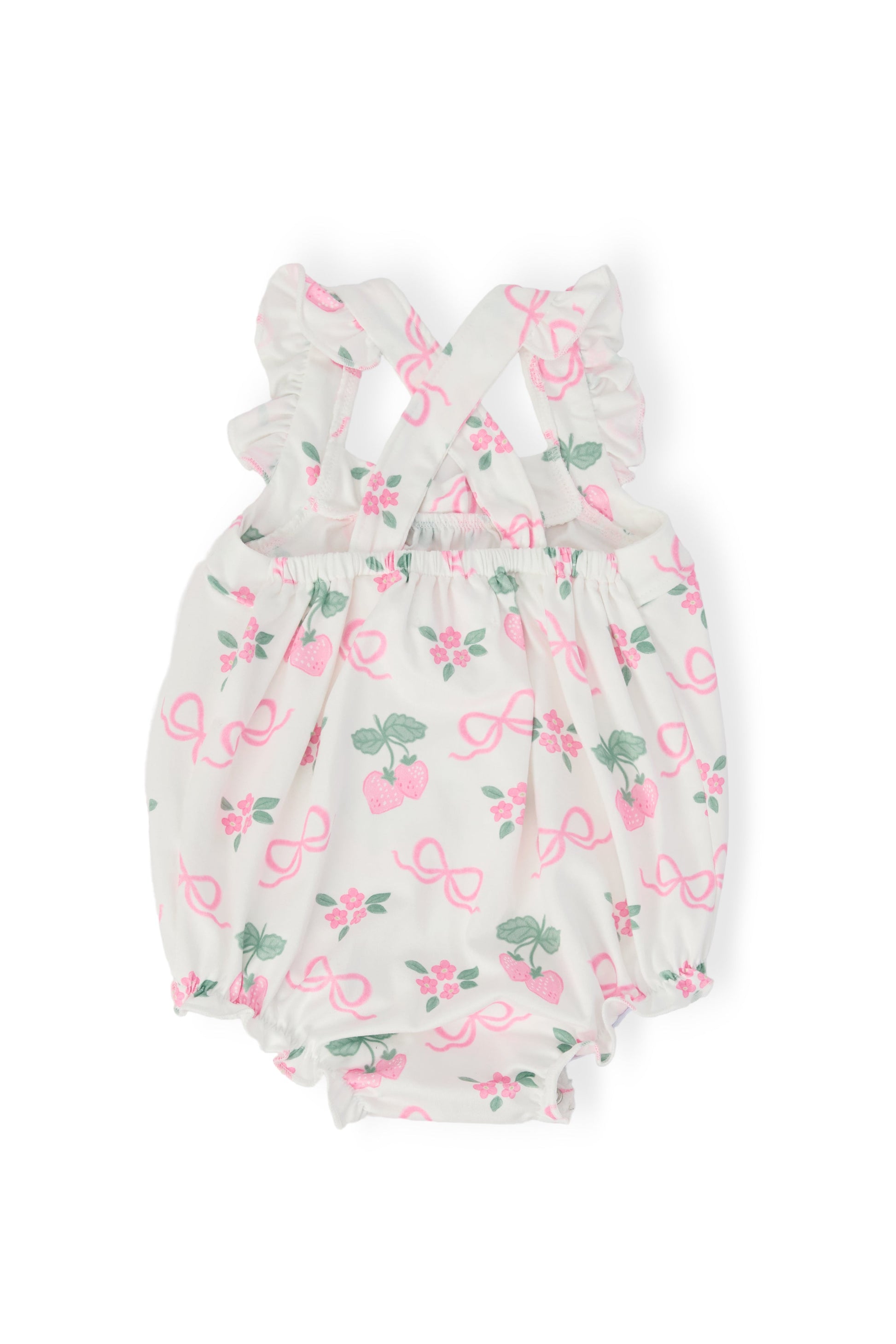 Berries & Bows Ruffle Cross Back Romper Outfit - Mila & Rose ®