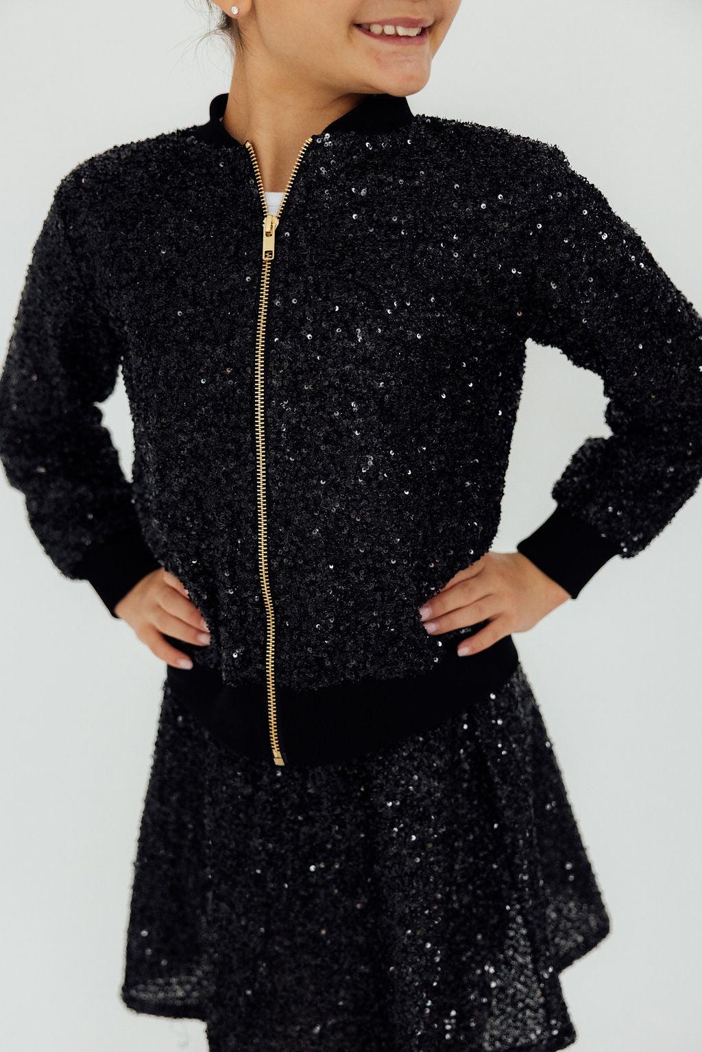 Black Sequin Jacket - Mila & Rose ®