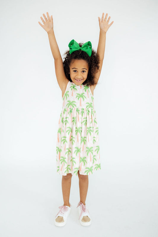 Breezy Beauty Palm Tree Twirl Dress - Mila & Rose ®