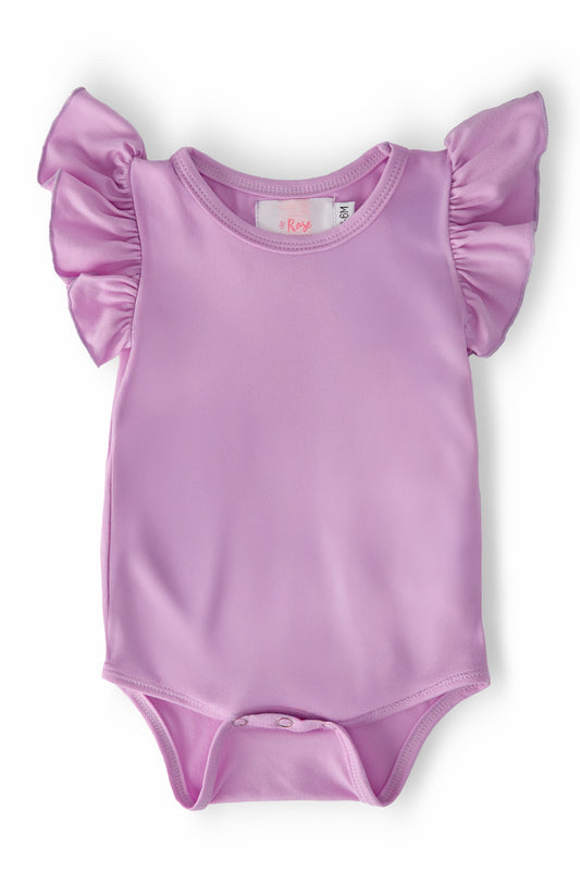Bright Lilac S/S Flutter Bodysuit - Mila & Rose ®