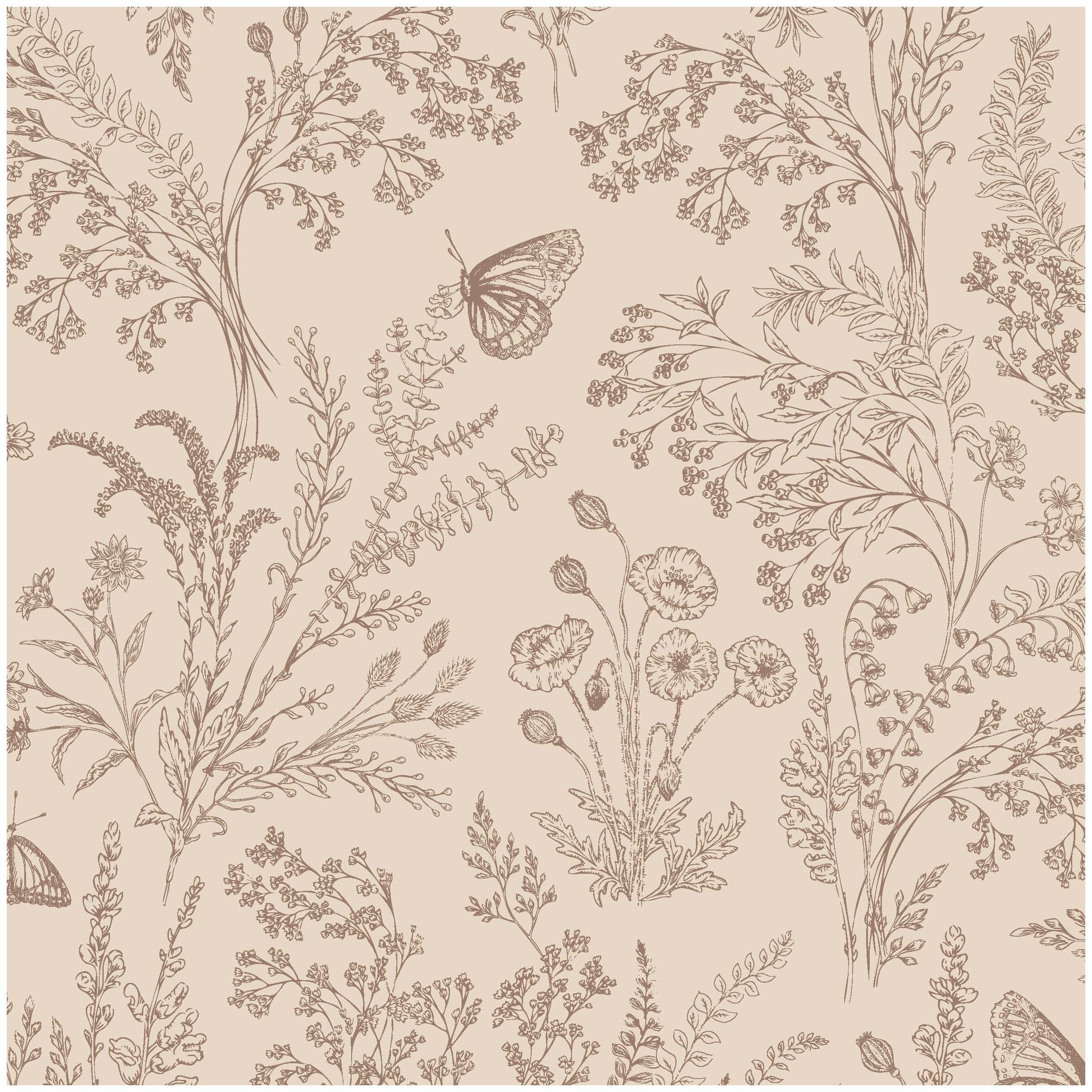 Bronwyn Wallpaper by Anna Black Creative - Sample 1 foot by 1 foot / Neutral - Loomwell Home Goods