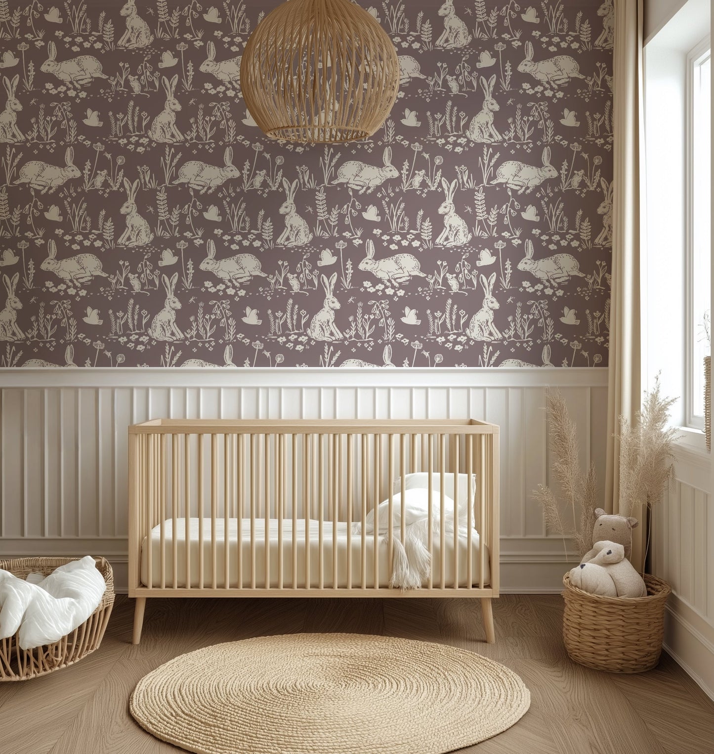 Thumper Rabbit Wallpaper by Hufton Studio - Loomwell Home Goods