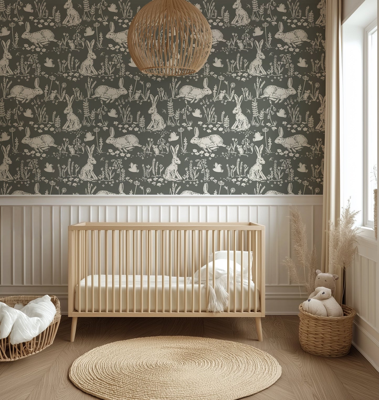 Thumper Rabbit Wallpaper by Hufton Studio - Loomwell Home Goods