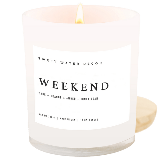 Weekend Soy Candle - White Jar - 11 oz