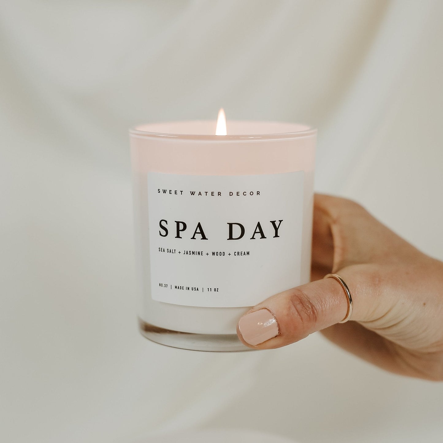 Bougie de soja Spa Day - Pot blanc - 11 oz