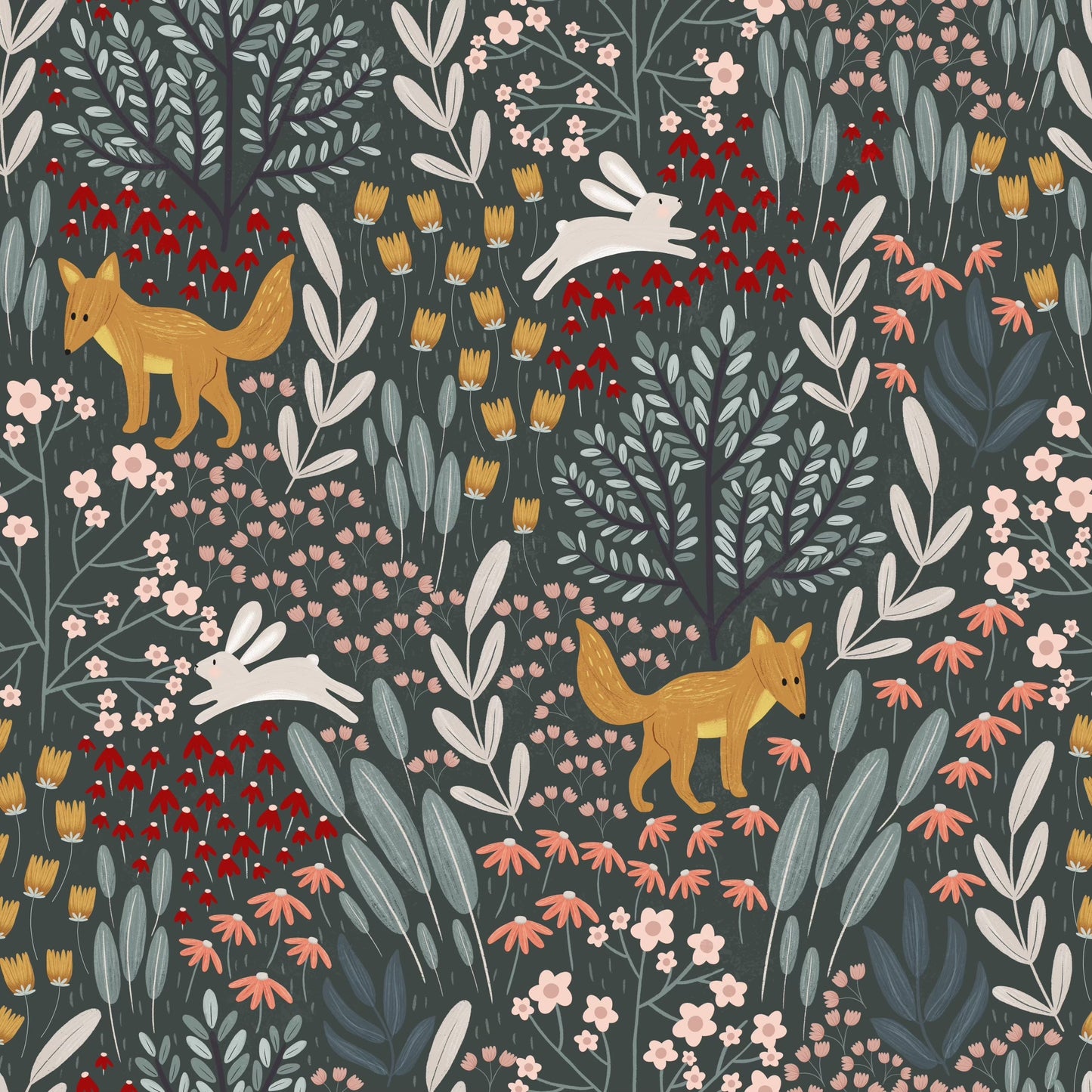 Soren Wallpaper by Mel Armstrong - Sample 1 foot by 1 foot / Dark - Loomwell Home Goods