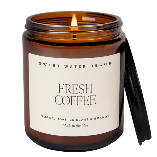 Bougie au soja Fresh Coffee - Pot ambré - 9 oz