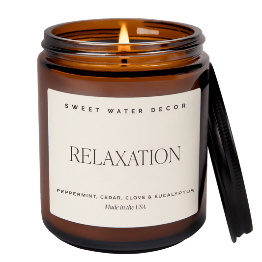 Relaxation Soy Candle - Amber Jar - 9 oz - Candles