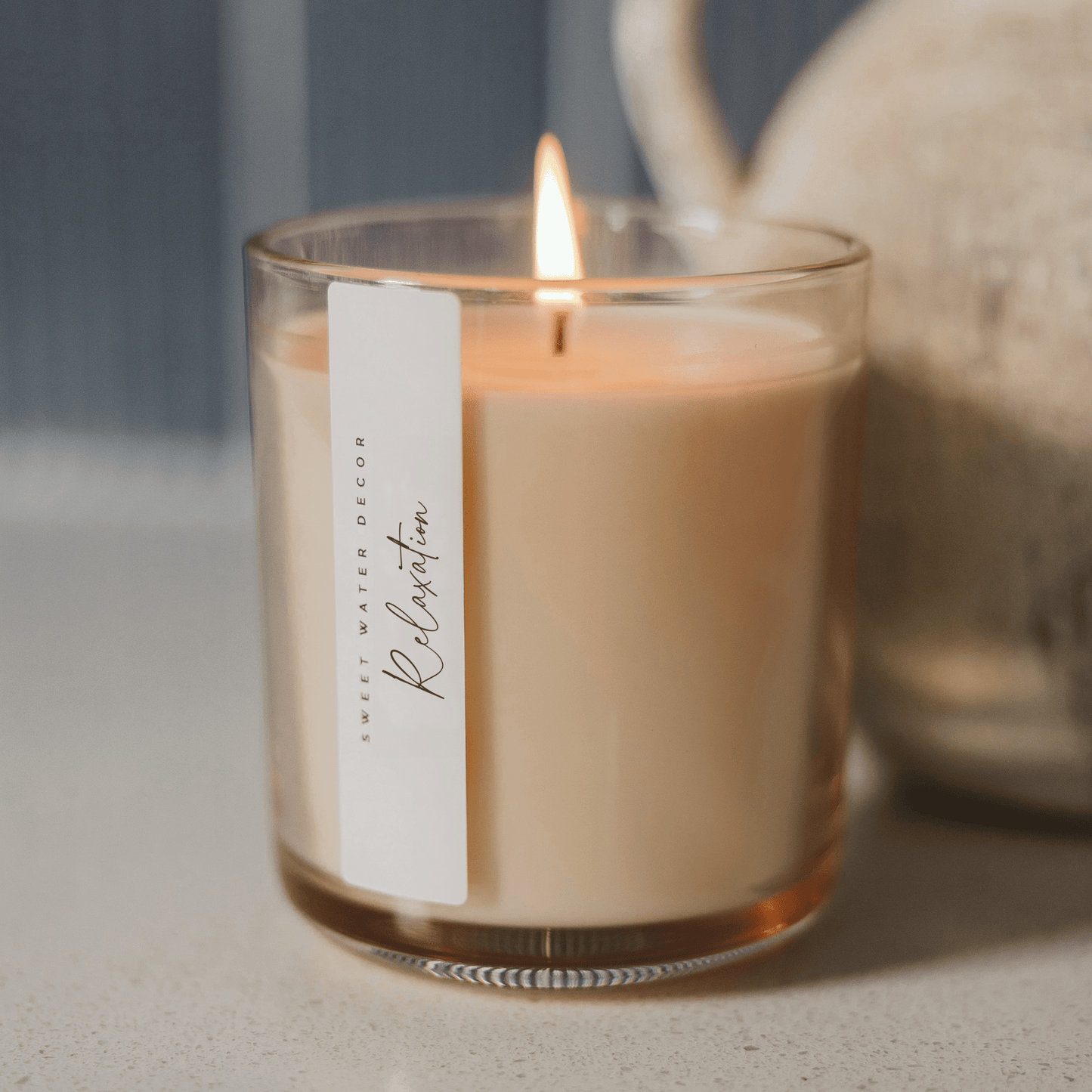 Relaxation Soy Candle - Tinted Glass Jar - 12 oz