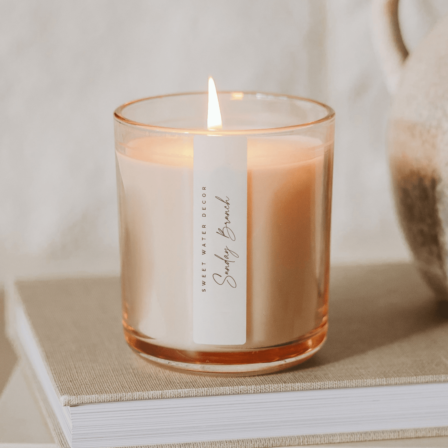 Sunday Brunch Soy Candle - Tinted Glass Jar - 12 oz