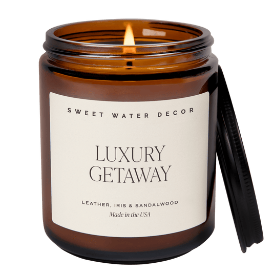 Bougie de soja Luxury Getaway - Pot ambré - 9 oz